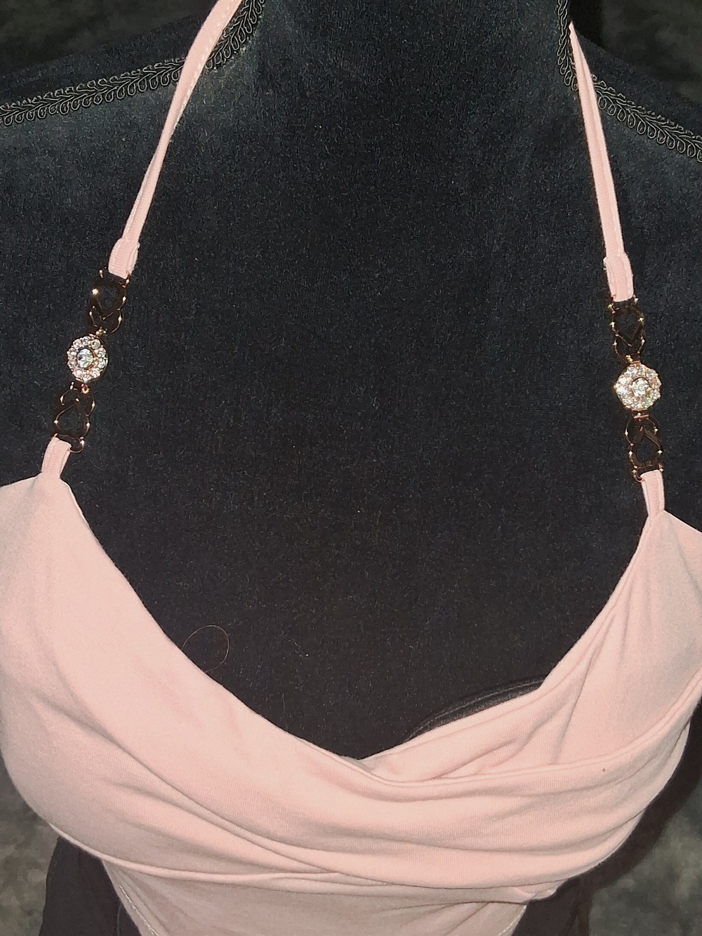 Pink Halter Twist-Front Crop Top - Picture 2 of 4